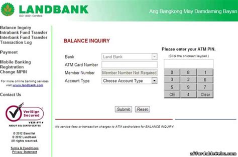HOW TO BALANCE INQUIRY ONLINE on LANDBANK .